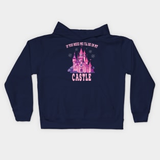 Princess Royal Majestic Castle Wonderland Castle pink castle Kids Hoodie